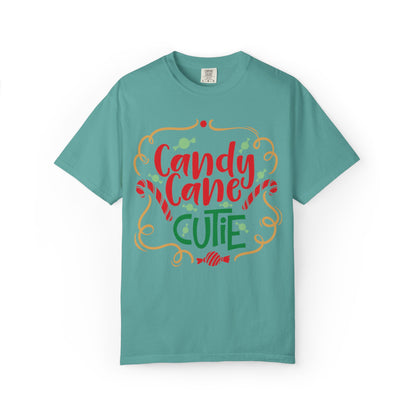 Candy Cane Cutie Enjoying Tee Tiny Helpers Jingle Bell Bling Festival Season Merry Christmas Unisex Heavy Cotton T-Shirt