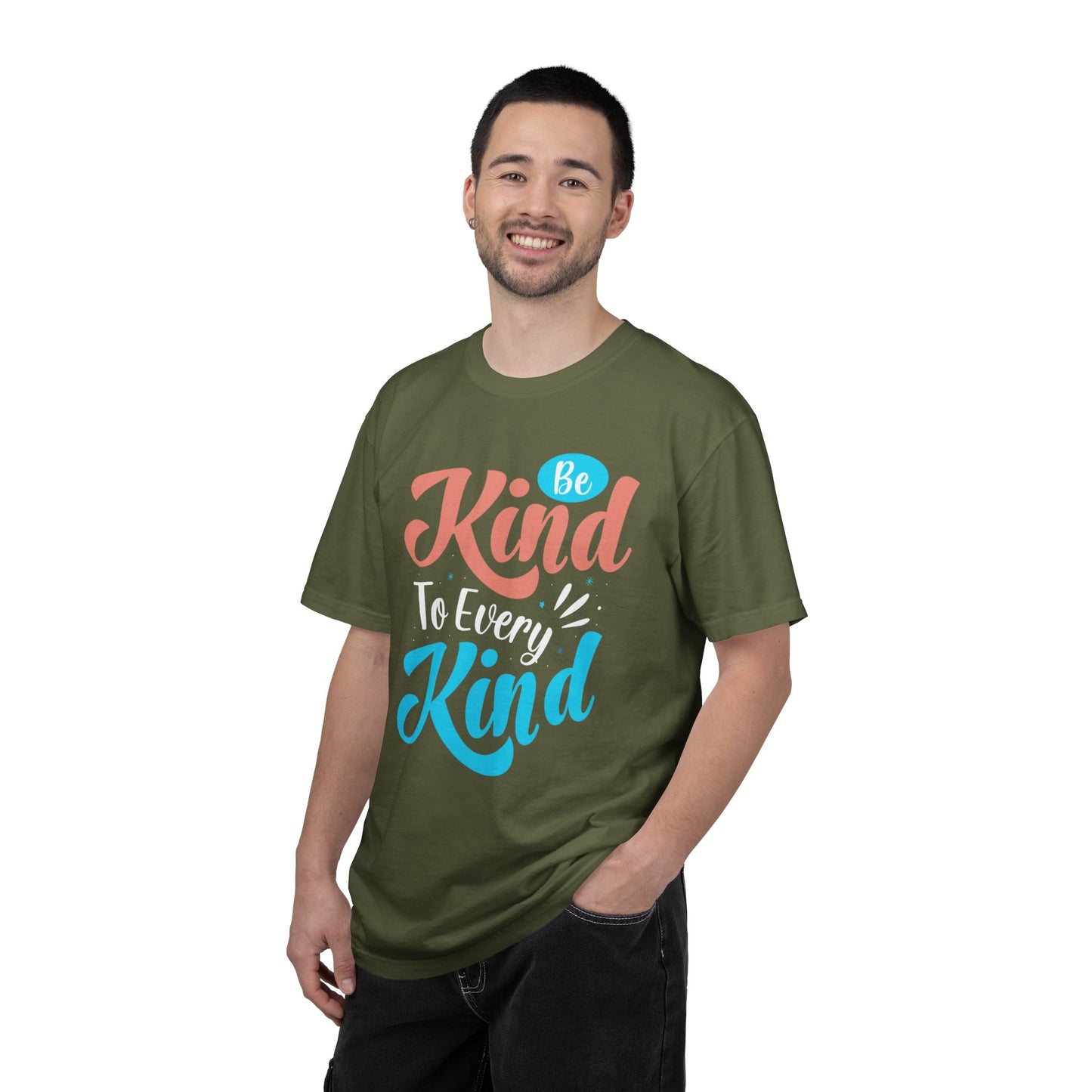 Motivational Be Kind To Every Kind Positive Affirmation Tee Heartfelt Advice Inspirational Words Unisex Heavy Cotton T-Shirt