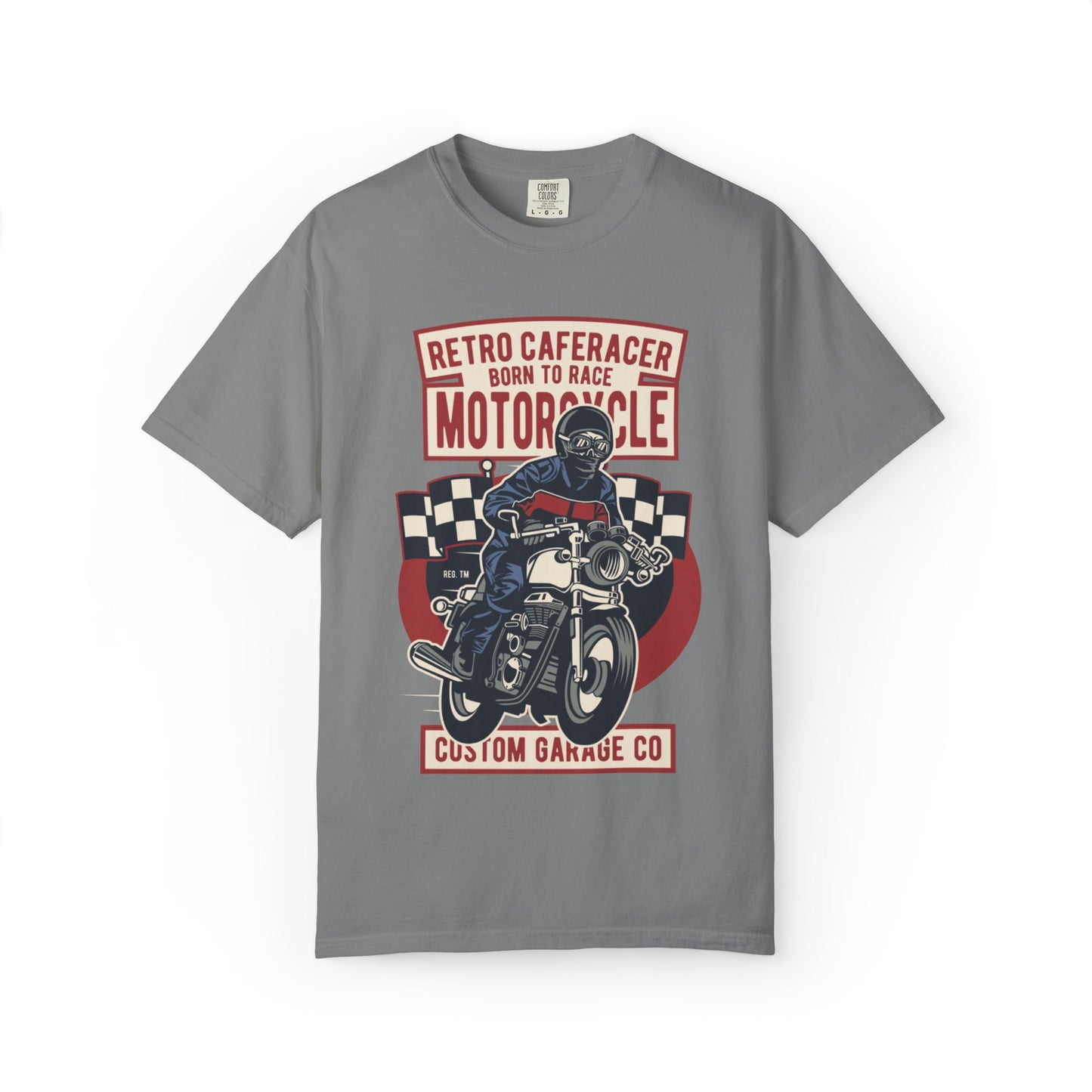 Retro Caferacer Vintage King Of The Road Classic Tee Bike Speed Racing Enthusiast Unisex Heavy Cotton T-Shirt