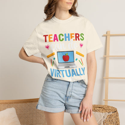 Inspirational Teacher Can Do Virtually Anything Enlightenment Bridge Builder Lifelong Mission Unisex Heavy Cotton T-Shirt