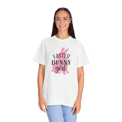 Easter Bunny Girl Holy Week Celebration Spring Festival Tee Christian Holiday Excitement Eggs Good Friday  Unisex Heavy Cotton T-Shirt