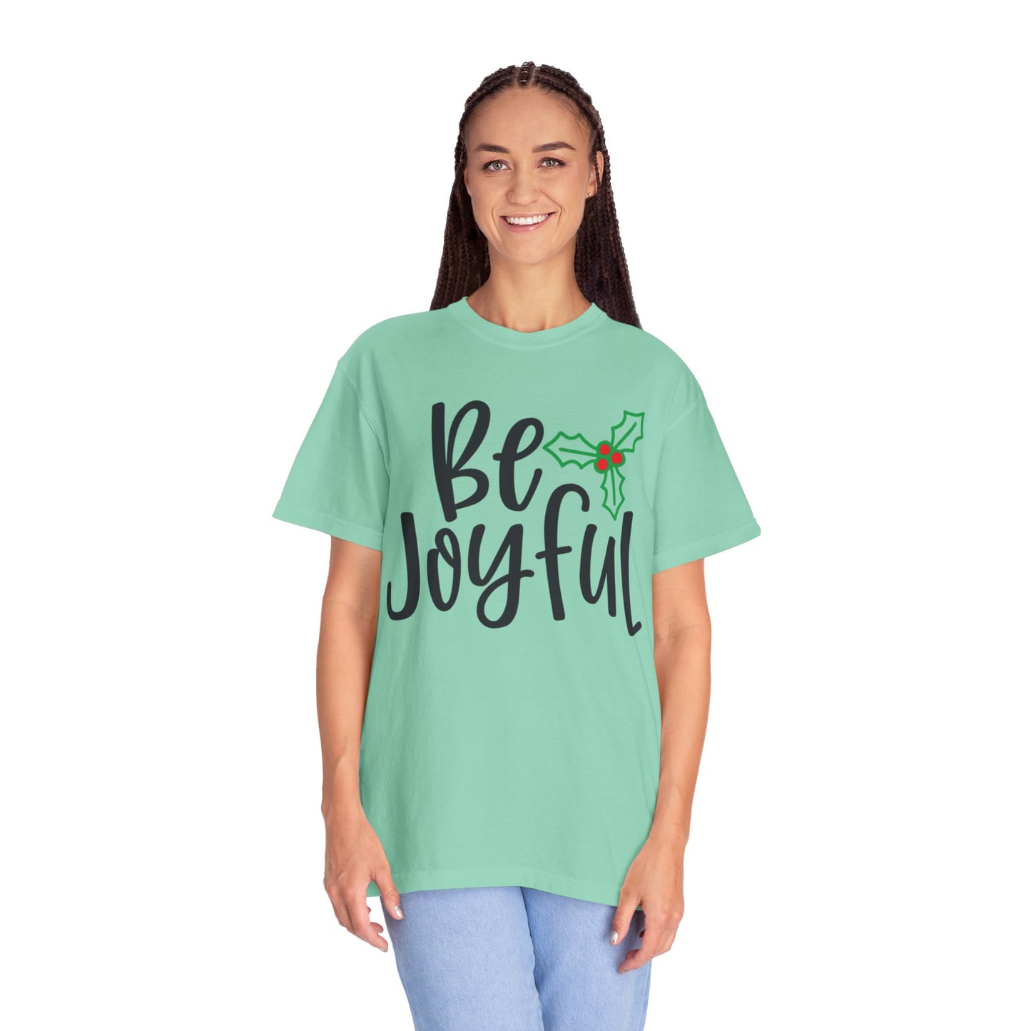 Be Joyful Festival Season Tee Twinkle Lights New Year Celebration Merry Christmas Noel Delight Unisex Heavy Cotton T-Shirt