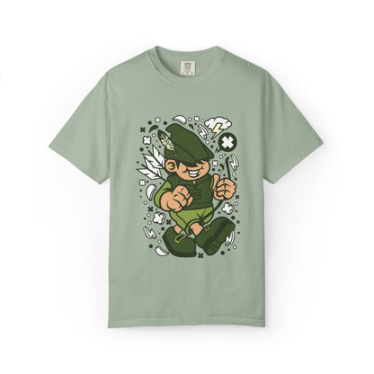 Rhino Robin Hood Folklore Mashup Tee Forest Guardian Adventure Story Fantasy Character Unisex Heavy Cotton T-Shirt