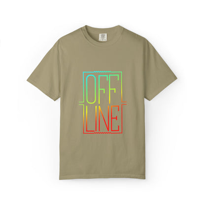 Offline Tech-Free Funny Tee Unplugged Disconnect Relaxation Peaceful Living No Screen Digital Break Unisex Heavy Cotton T-Shirt