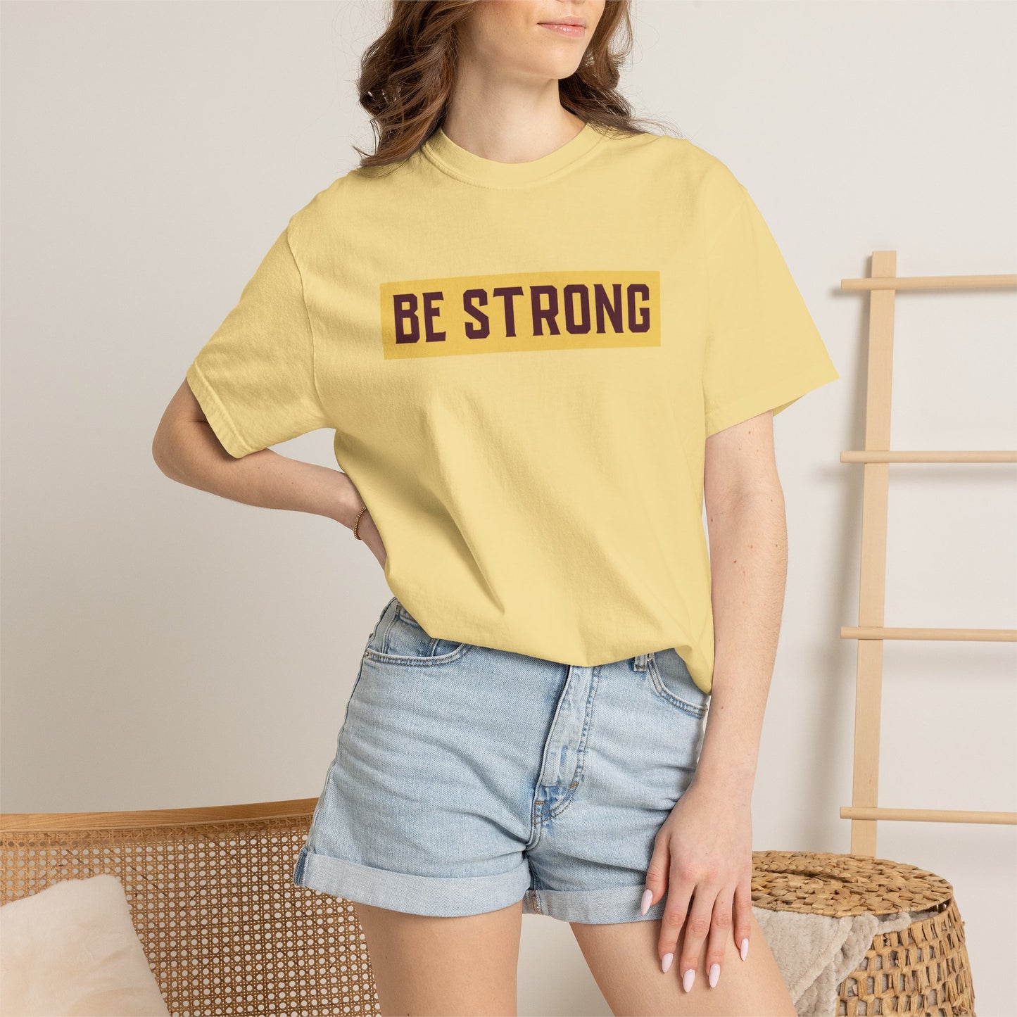 Be Strong Quotes Best Selling Unisex Heavy Cotton T-Shirt