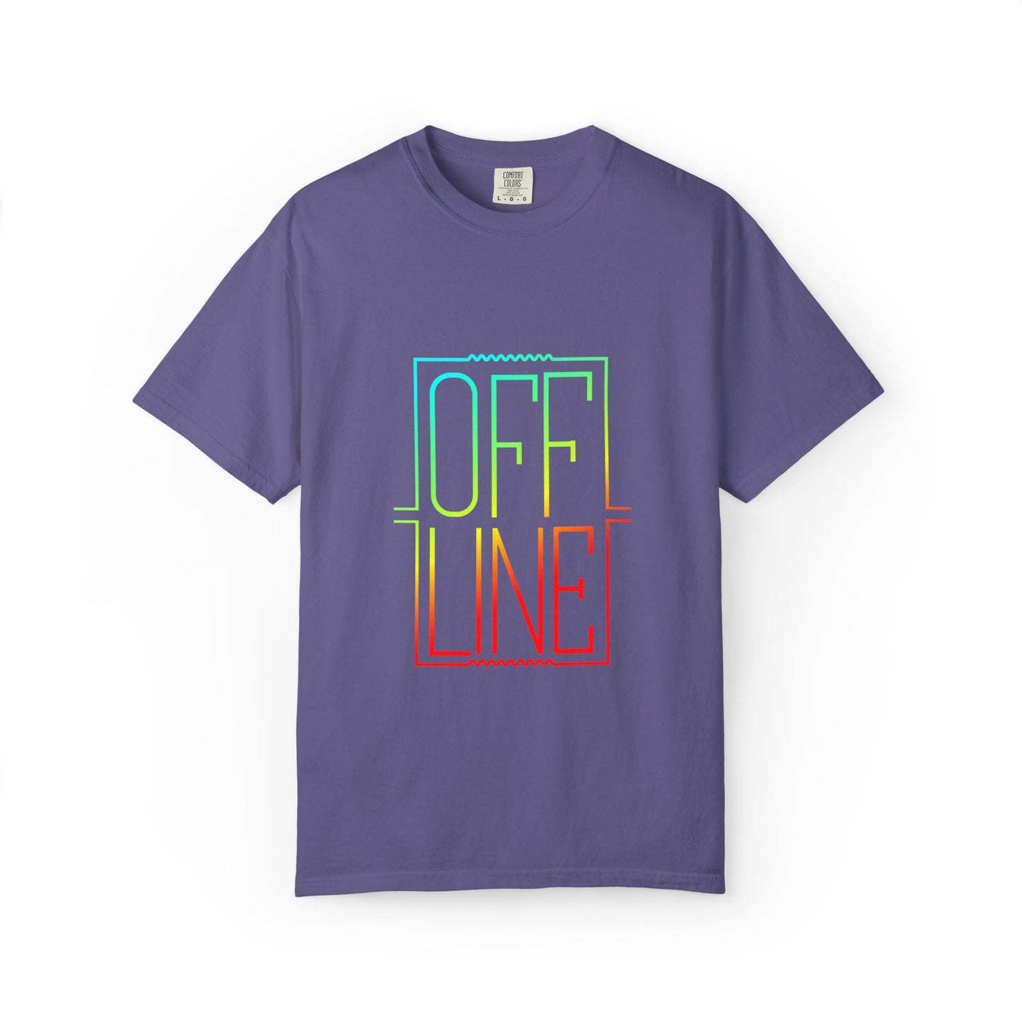 Offline Tech-Free Funny Tee Unplugged Disconnect Relaxation Peaceful Living No Screen Digital Break Unisex Heavy Cotton T-Shirt