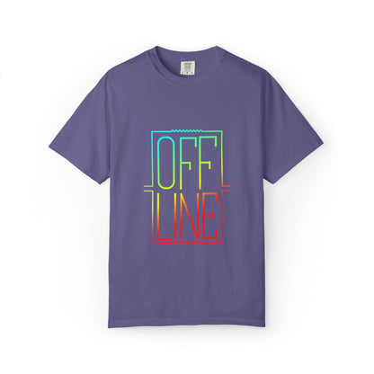 Offline Tech-Free Funny Tee Unplugged Disconnect Relaxation Peaceful Living No Screen Digital Break Unisex Heavy Cotton T-Shirt