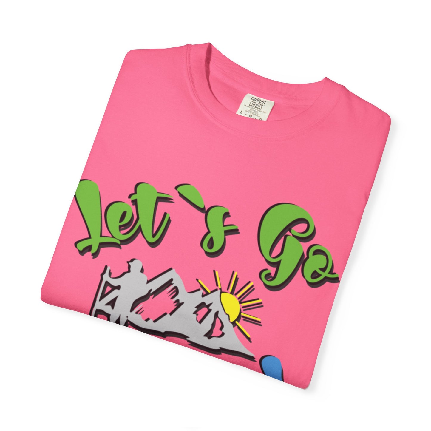 Let’s Go Hiking! Trendy Tee Adventure Mountain Hut Fun Activities Unisex Heavy Cotton T-Shirt