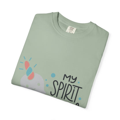 My Spirit Animal Is a Narwhal Unicorn Of The Sea Tusk Tee Inuit Culture Migration Unisex Heavy Cotton T-Shirt