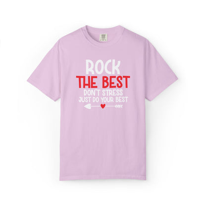 Motivational Rock The Best Stop Wishing Start Doing Action Goal Setting Modern Tee Achievement Self-Improvement Unisex Heavy Cotton T-Shirt