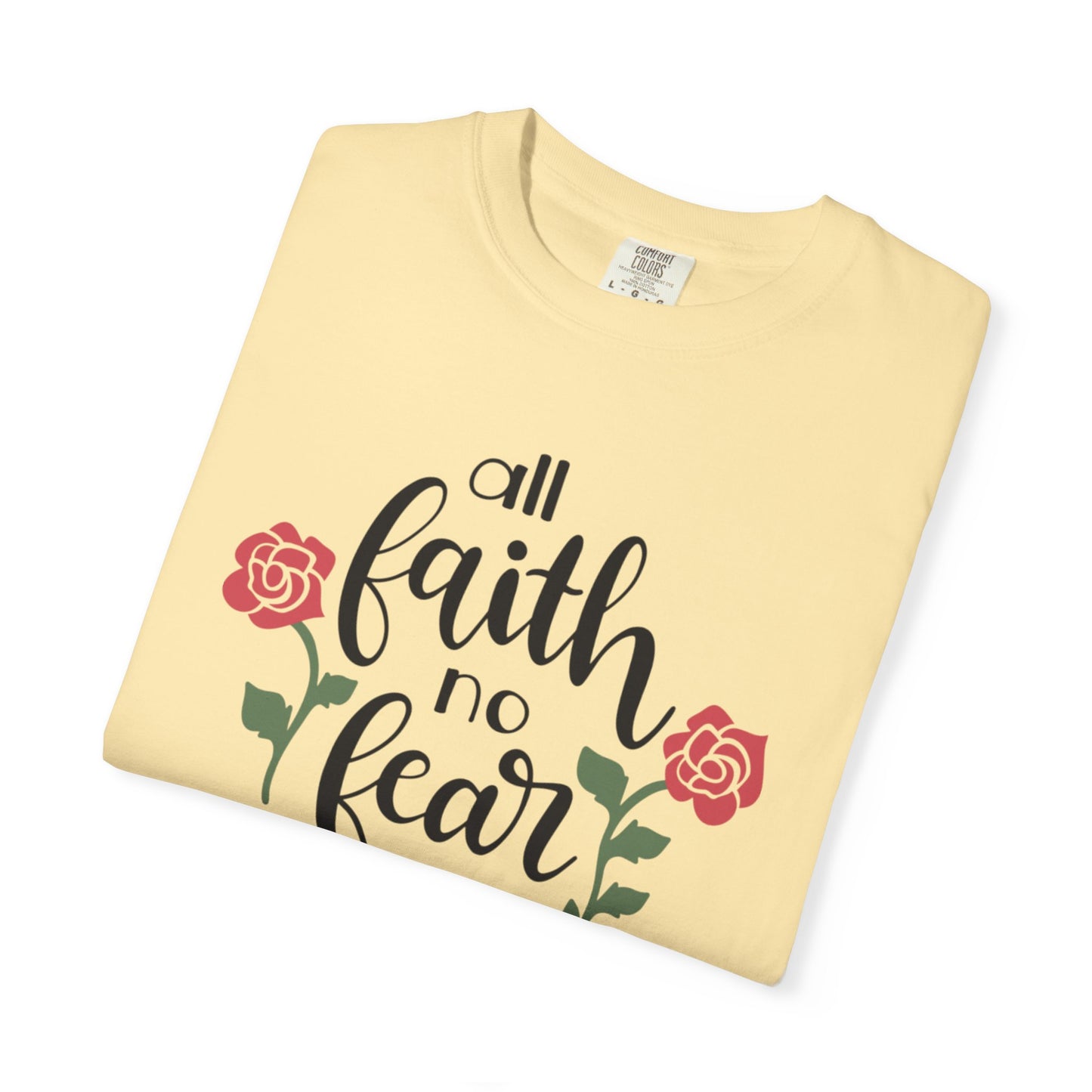 All Faith No Fear Stop Wishing Start Doing Action Goal Setting Modern Tee Achievement Self-Improvement Unisex Heavy Cotton T-Shirt