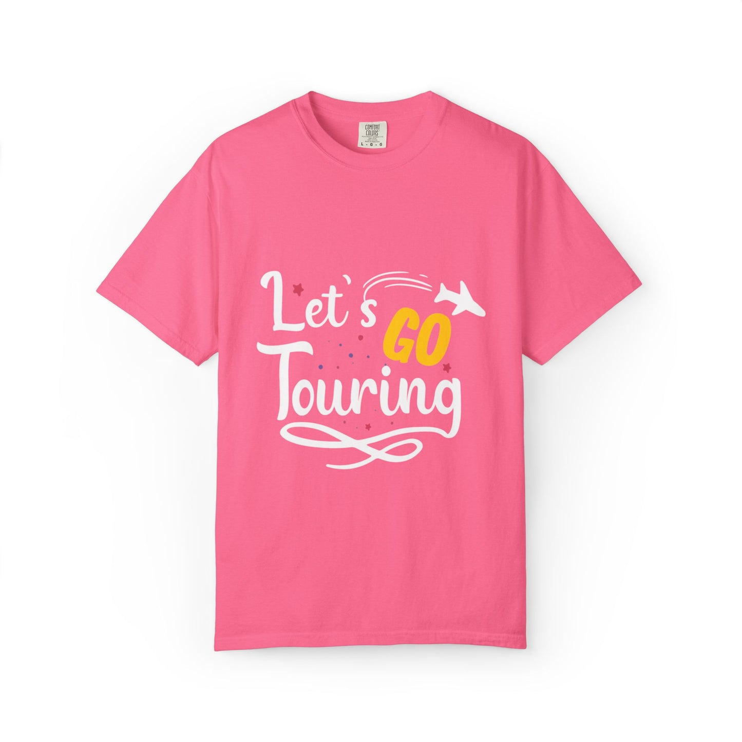 Let’s Go Touring Trendy Tee Travel Addict Exploring Adventurous Tour Lover Tourist Journey Unisex Heavy Cotton T-Shirt
