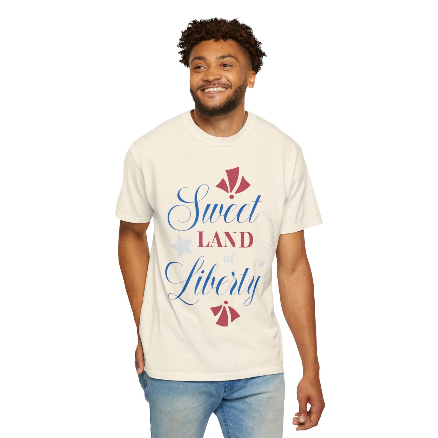 Sweet Land Of Liberty Equality American Values Country Love USA Flag Patriotic Tee Loyalty Fairness Unity Unisex Heavy Cotton T-Shirt