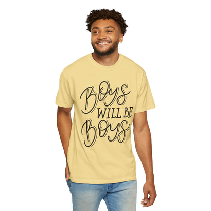 Funny Boys Will Be Boys Rule Heartwarming Sarcastic Decent Lovely Trendy Tee Sweet Stubborn Handsome Unisex Heavy Cotton T-Shirt