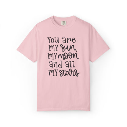 You Are My Sun My Moon And All My Stars Lovers Tee Hug Rainbow Passion Unconditional Soulful Connection Unisex Heavy Cotton T-Shirt