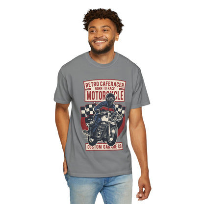 Retro Caferacer Vintage King Of The Road Classic Tee Bike Speed Racing Enthusiast Unisex Heavy Cotton T-Shirt