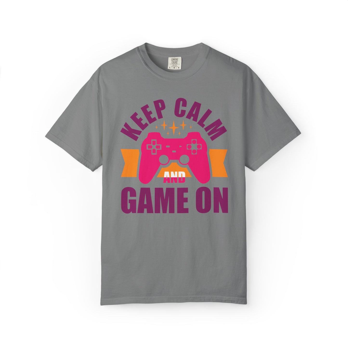 Inspirational Keep Calm And Game On Pro Gamer Skills Gaming Mindset Gaming Community Gaming Console Unisex Heavy Cotton T-Shirt