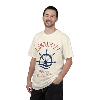 A Smooth Sea Marine Life Fishermen Seafaring Adventure Lovers Tee Shipman Unisex Heavy Cotton T-Shirt