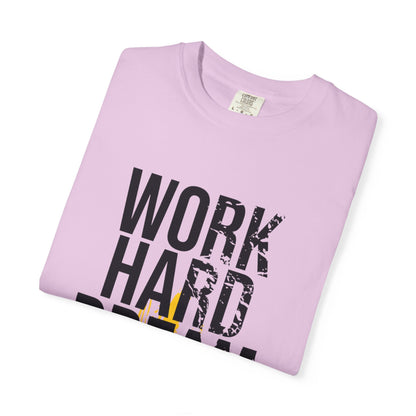 Work Hard Dream Big Creativity Imagination Tee Determination Reach For The Stars Unisex Heavy Cotton T-Shirt
