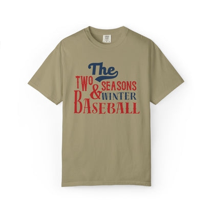 The Two Seasons Winter & Baseball Pitcher’s Snow Peace Tee Scoreboard Smiles Inning Of Joy Unisex Heavy Cotton T-Shirt