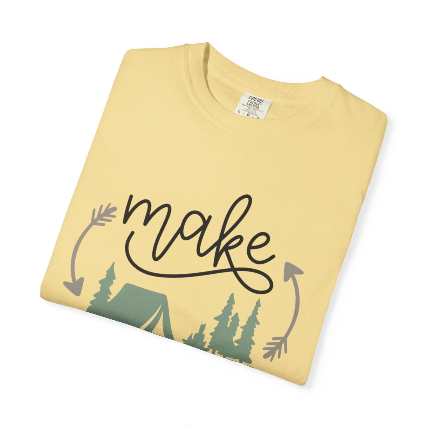 Make Adventures Happen Trendy Tee Enjoyment Mountain Hut Belays Ropes Fun Activities Unisex Heavy Cotton T-Shirt