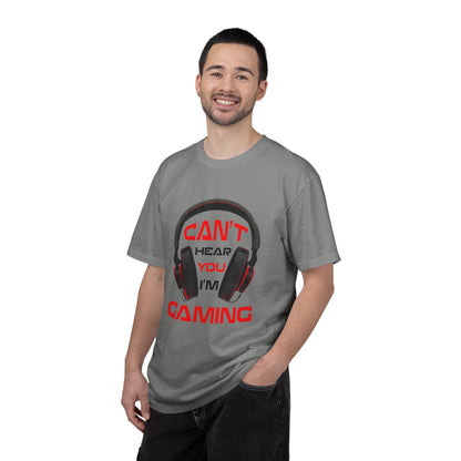 Can’t Hear You I’M Gaming Funny Trendy Tee Cool Gamer Headphones Pro Video Games Lover Game Focused Unisex Heavy Cotton T-Shirt