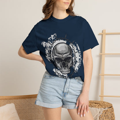 Chain Skull Cranium Head Anatomy Bones Trend Tee Horror Creepy Head X-ray Unisex Heavy Cotton T-Shirt