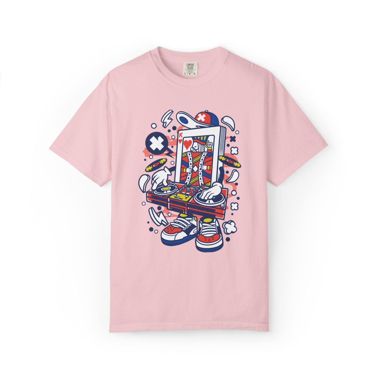 Dj King Play Card Hip Hop Vibes Trends Pop Visuals Tee Remixes Music Producer Unisex Heavy Cotton T-Shirt