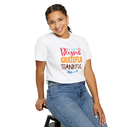 Blessed Grateful ThankfulAppreciate Everything Lovers Tee Positivity Self-Sufficiency Satisfaction Unisex Heavy Cotton T-Shirt