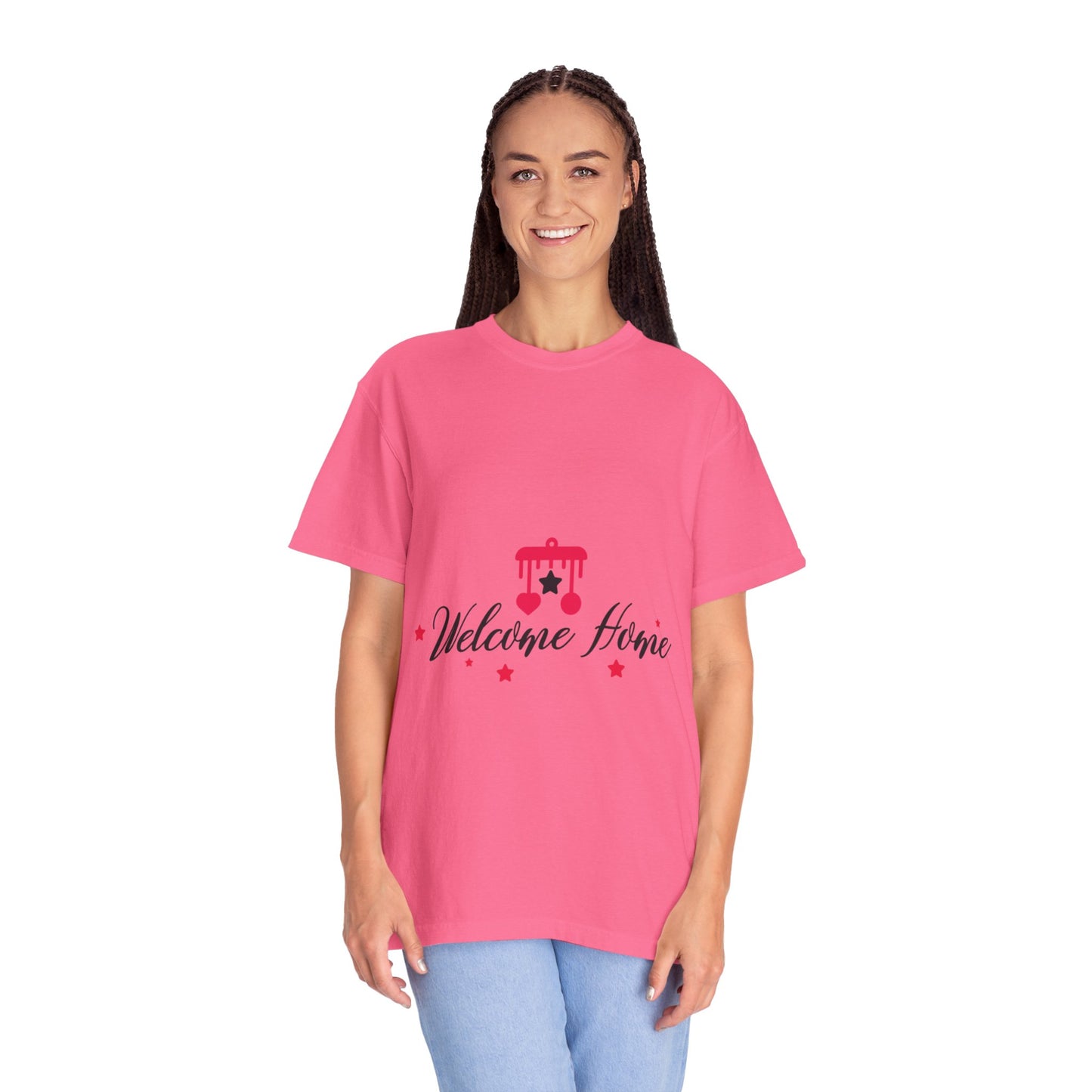 Welcome Home Peaceful Paradise Tee Cherished Space Heartfelt Haven Unisex Heavy Cotton T-Shirt