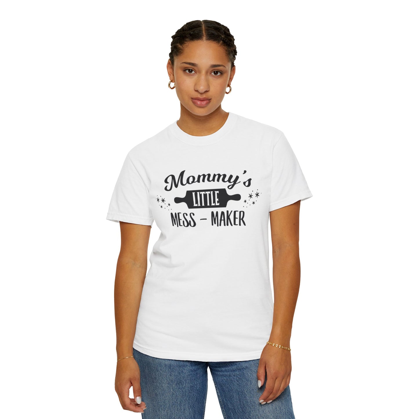 Mommy’s Little Mess-Maker Motherhood Loves Supermom Life Giver Wonder Woman Trendy Tee Unconditional Love Toddler Unisex Heavy Cotton T-Shirt
