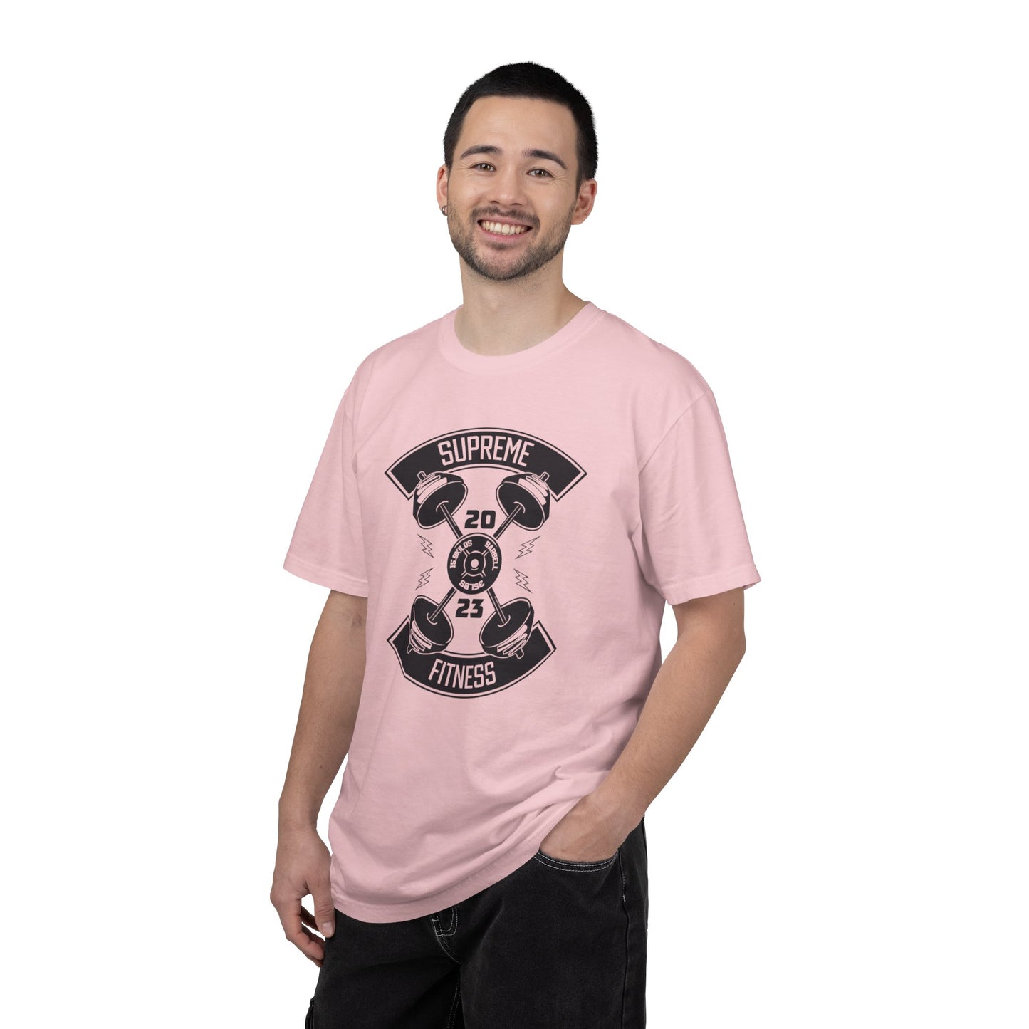 Inspirational Supreme Fitness Body Building Health & Supplements Fitness Lovers Dumbbells Bodybuilders Unisex Heavy Cotton T-Shirt