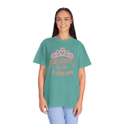 Queen Of The Playground Playtime Learning Objectives Early Toddlers Tee Childhood Development Unisex Heavy Cotton T-Shirt