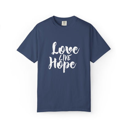 Love live hope Modern Tee Achievement Self-Improvement Unisex Heavy Cotton T-Shirt