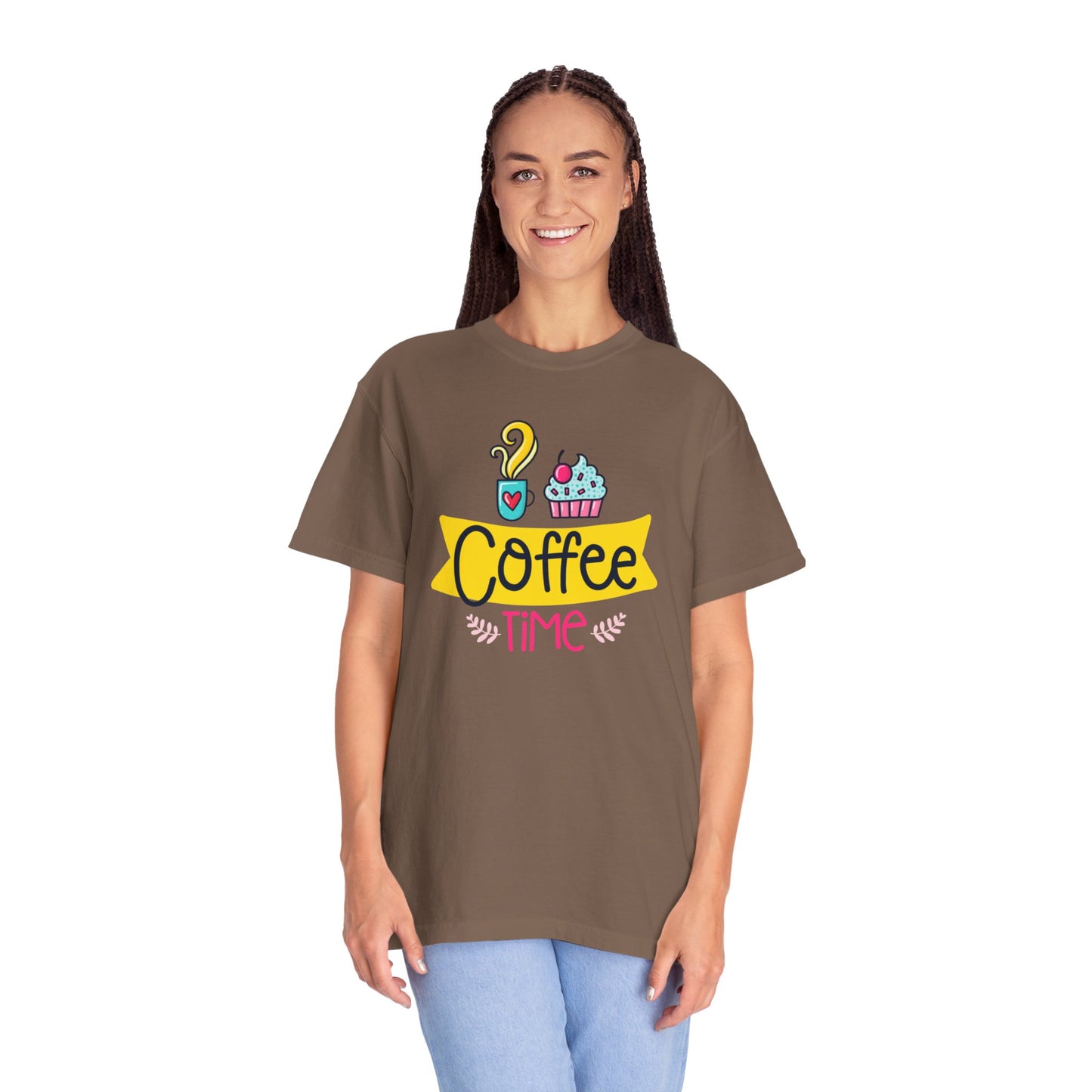 Funny Coffee Time Beans Latte Lovers Tee Black Brew Addicted Barista Freak Unisex Heavy Cotton T-Shirt