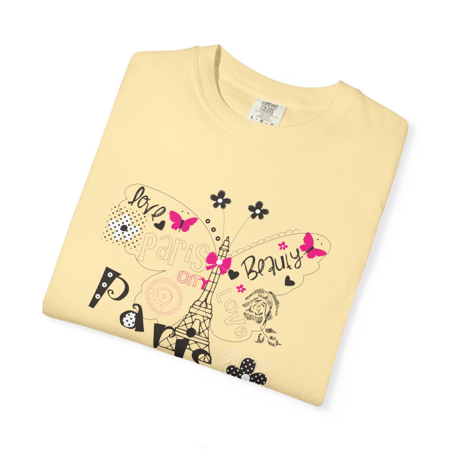 Paris Love Honeymoon Spots Candlelit Dinners Couples’ Tee Retreats Paris Fashion Unisex Heavy Cotton T-Shirt