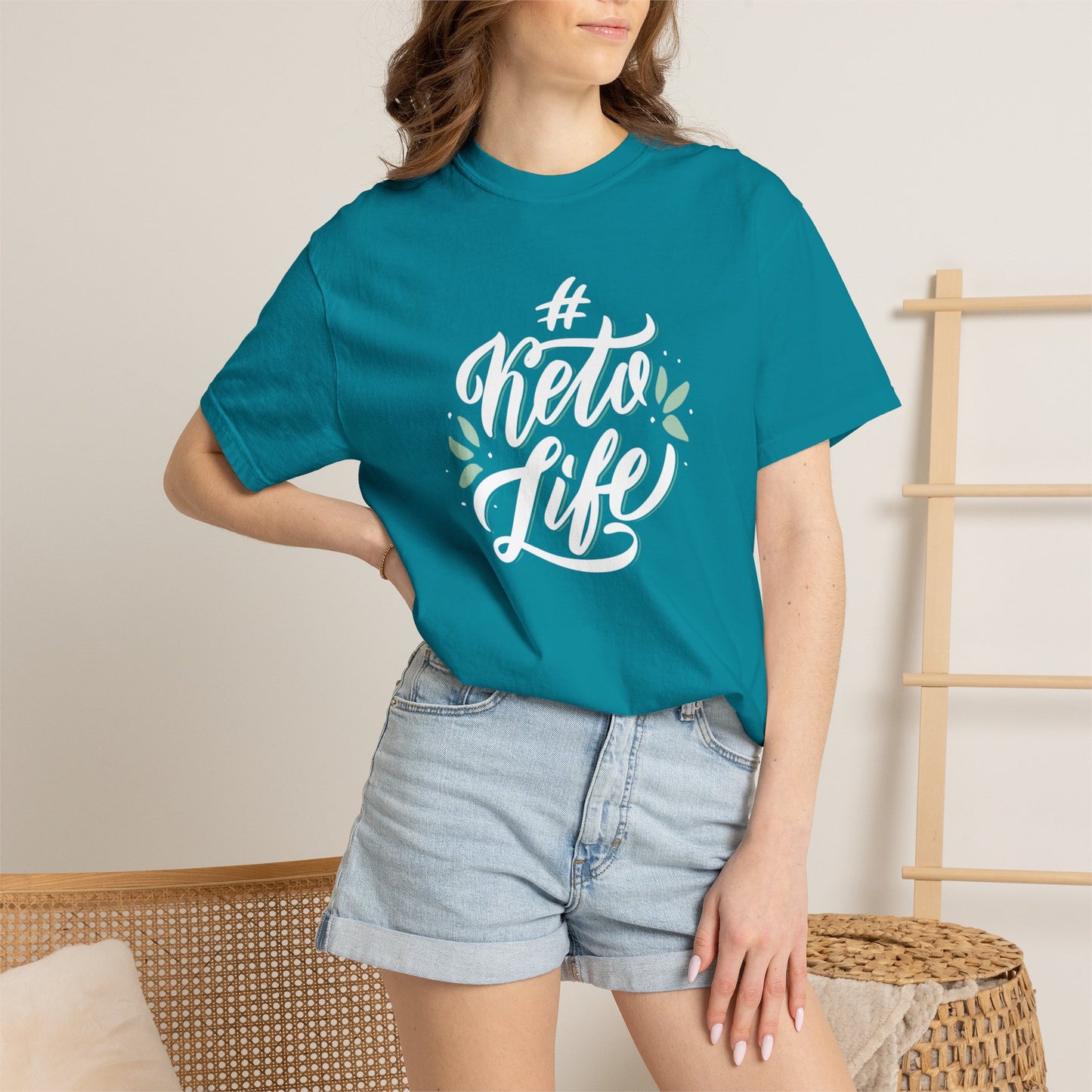 Keto Life Low-Carb Vegetables Tee Moderate Protein Fat Adaptation Intermittent Fasting Unisex Heavy Cotton T-Shirt