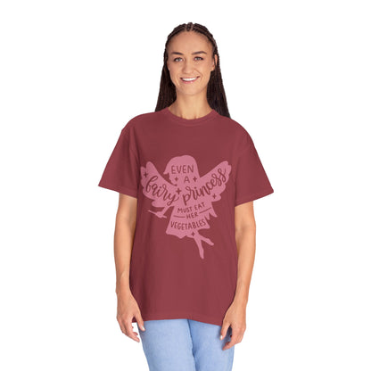 Even A Fairy Princess Must Eat Her Vegetables Parenting Advice Tee Healthy Eating Balanced Diet Unisex Heavy Cotton T-Shirt