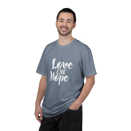Love live hope Modern Tee Achievement Self-Improvement Unisex Heavy Cotton T-Shirt