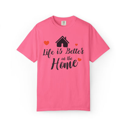 Life Is Better On The Home Peaceful Paradise Tee Cherished Space Heartfelt Haven Unisex Heavy Cotton T-Shirt