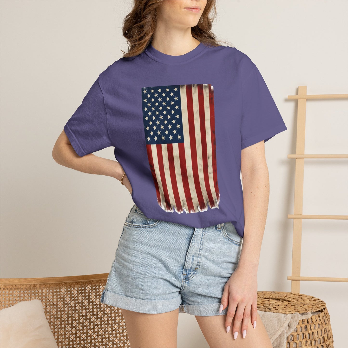 Flag USA - Unisex Garment-Dyed T-shirt