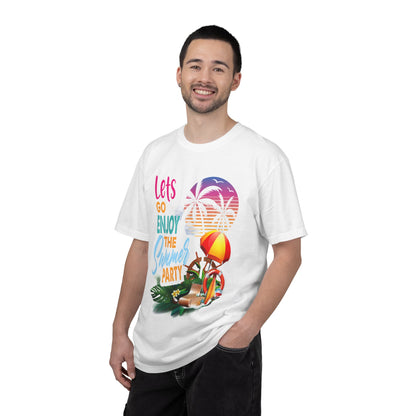 Exciting Lets Go Enjoy The Summer Party Summer Adventure Camp Beach Days Ice Cream Road Trips Unisex Heavy Cotton T-Shirt