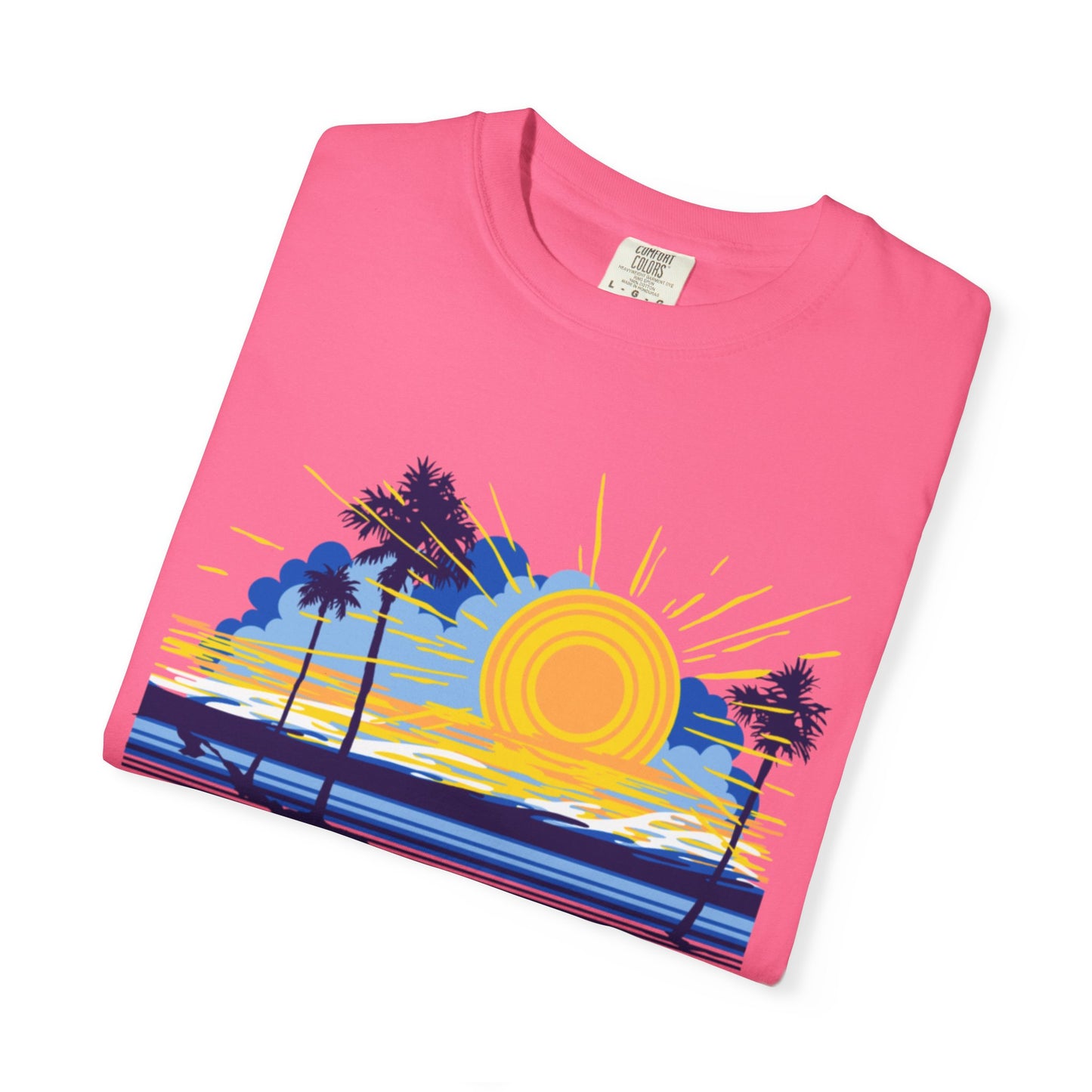 Sunset And Beach Summer Trendy Tee Sunshine Days Ice Cream Summer Camp Beachcombing Anchor Unisex Heavy Cotton T-Shirt
