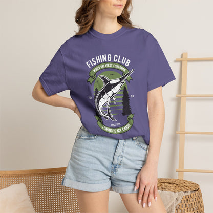 Fishing Club Fishing Gear Sarcastic Fishing Tee Unisex Heavy Cotton T-Shirt