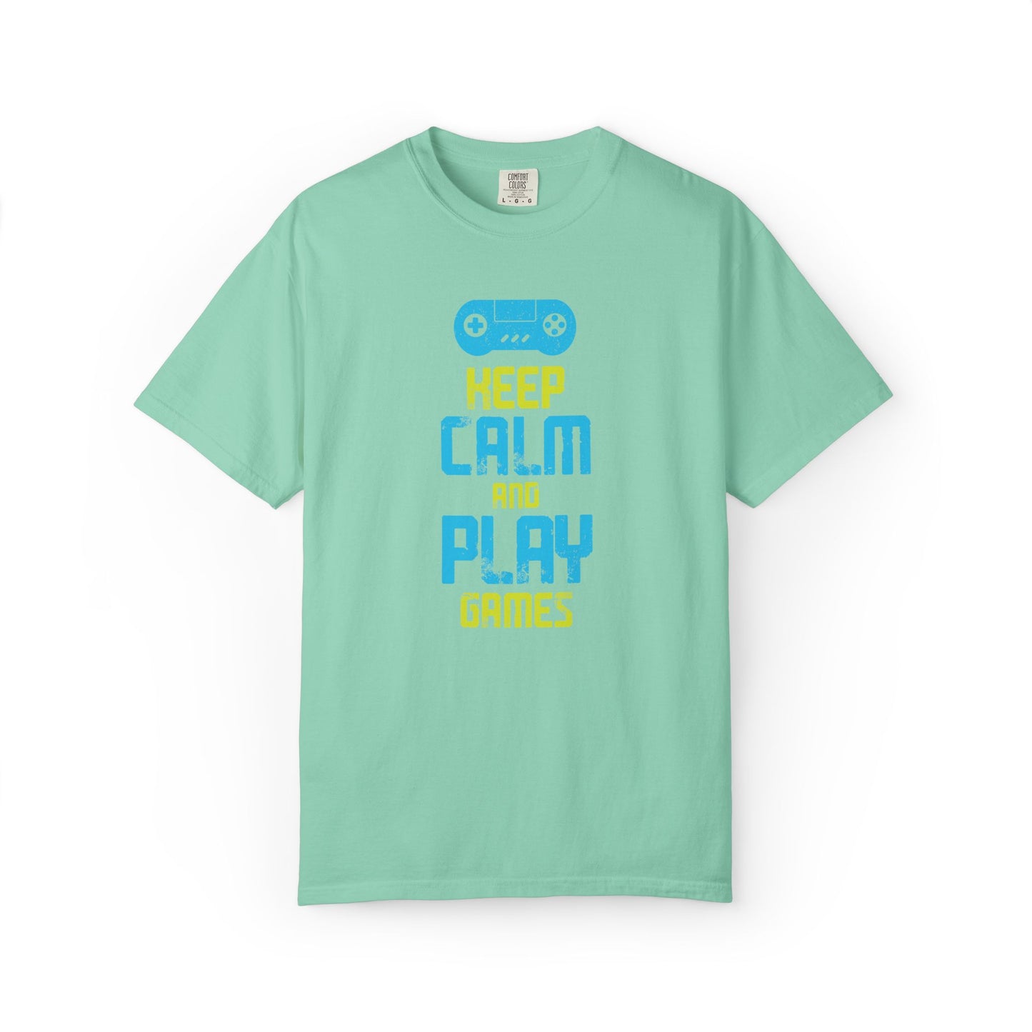 Funny Keep Calm And Play Games Pro Gamer Skills Gaming Mindset Sarcastic Gameplay Optimization Unisex Heavy Cotton T-Shirt