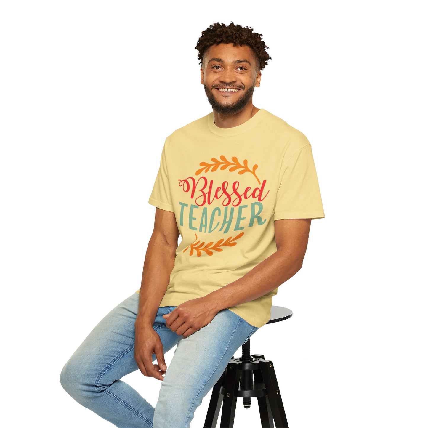 Blessed Teacher Role Model Supportive Learning Positive Reinforcement Moral Values Unisex Heavy Cotton T-Shirt