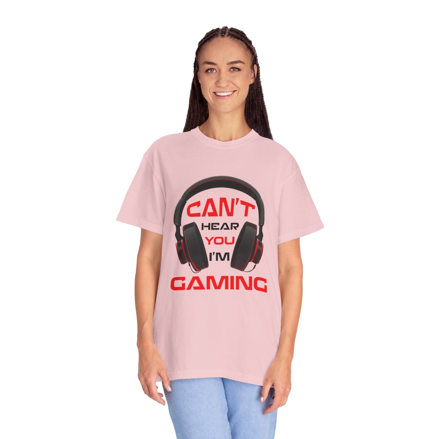 Can’t Hear You I’M Gaming Funny Trendy Tee Cool Gamer Headphones Pro Video Games Lover Game Focused Unisex Heavy Cotton T-Shirt