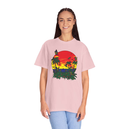 Palm Trees Island Summer Trendy Tee Sunshine Days Ice Cream Summer Camp Beachcombing Anchor Unisex Heavy Cotton T-Shirt