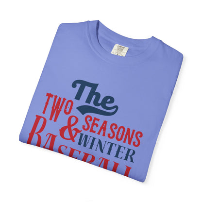 The Two Seasons Winter & Baseball Pitcher’s Snow Peace Tee Scoreboard Smiles Inning Of Joy Unisex Heavy Cotton T-Shirt