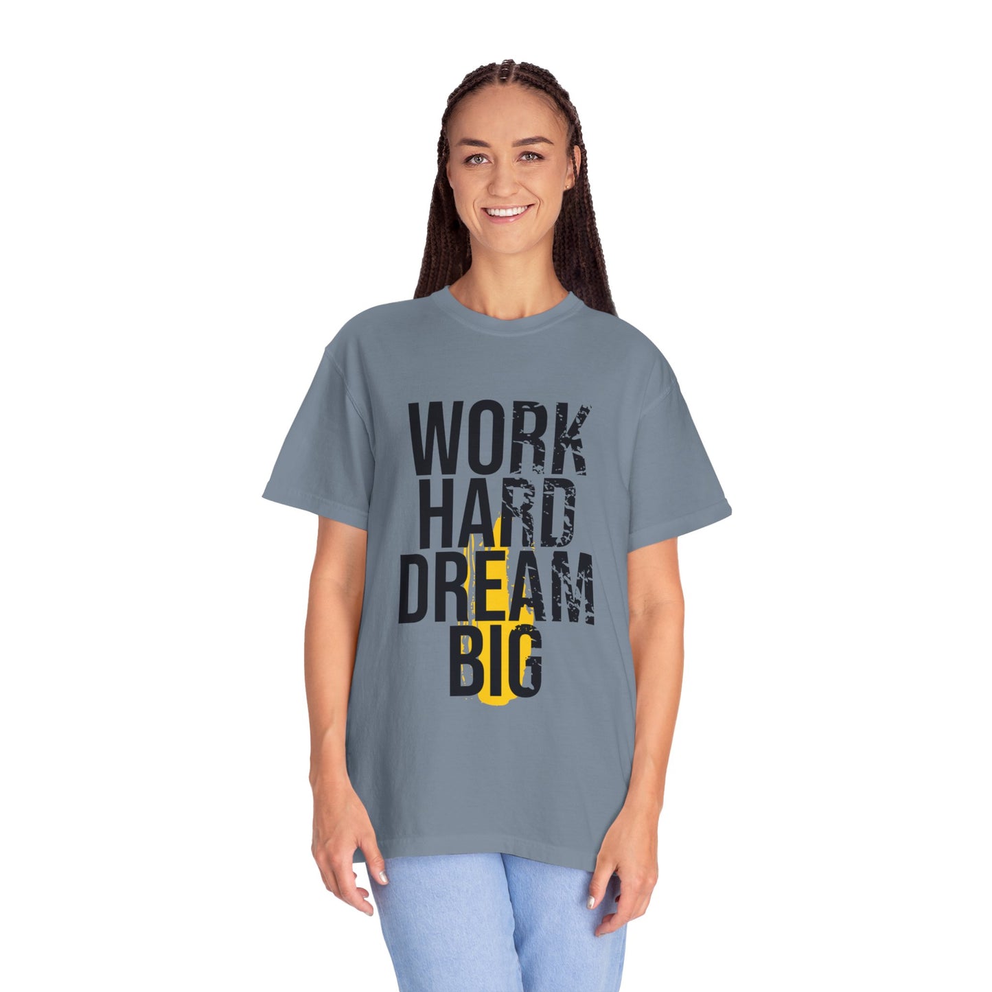 Work Hard Dream Big Creativity Imagination Tee Determination Reach For The Stars Unisex Heavy Cotton T-Shirt